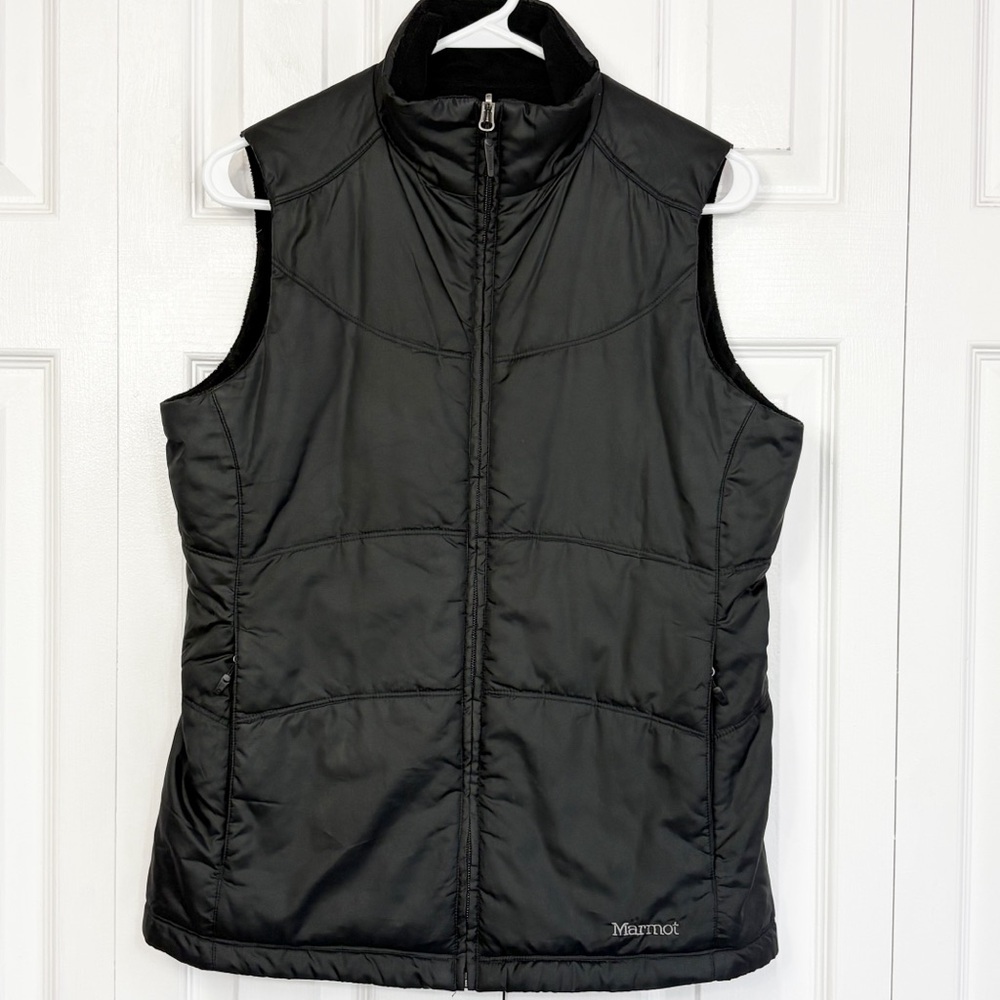 Marmot Sporty Black Full Zip 2-in-1 Reversible Outdoor Puffer Vest Medium